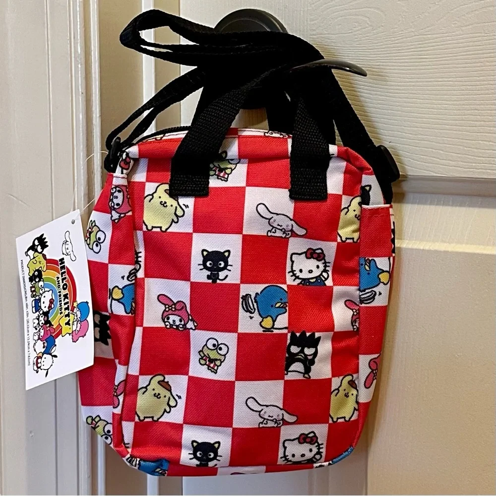 Adorable Red Checkered Hello Kitty & Friends Crossbody Bag - Picture 6 of 6